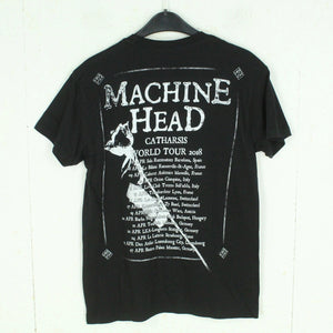 Vintage MACHINE HEAD T-Shirt Gr. XS schwarz mit Print und Backprint Tour: CATHARSIS 2018