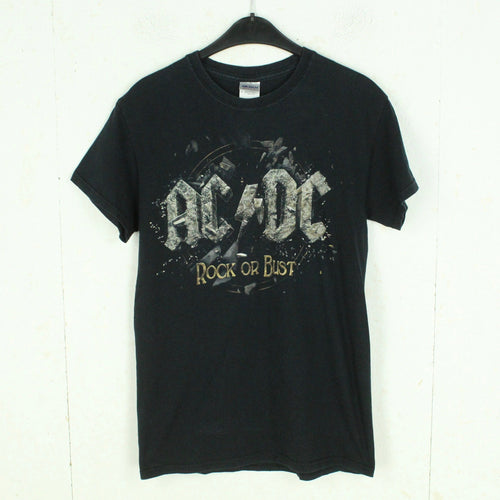 Vintage AC/DC T-Shirt Gr. S schwarz mit Print Album: ROCK OR BUST 2014
