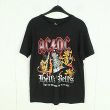 Laden Sie das Bild in den Galerie-Viewer, Vintage AC/DC T-Shirt Gr. M schwarz mit Print &quot;Hells Bells&quot;
