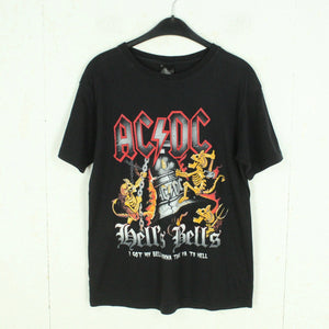 Vintage AC/DC T-Shirt Gr. M schwarz mit Print "Hells Bells"