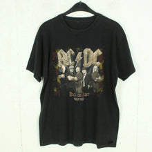Laden Sie das Bild in den Galerie-Viewer, Vintage AC/DC T-Shirt Gr. L schwarz mit Print und Backprint Tour: ROCK OR BUST 2015