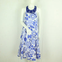 Laden Sie das Bild in den Galerie-Viewer, Second Hand VERTBAUDET Midikleid Gr. S weiß blau geblümt Kleid (*)