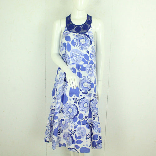 Second Hand VERTBAUDET Midikleid Gr. S weiß blau geblümt Kleid (*)