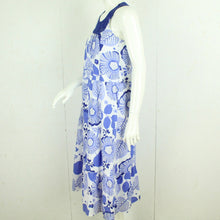 Laden Sie das Bild in den Galerie-Viewer, Second Hand VERTBAUDET Midikleid Gr. S weiß blau geblümt Kleid (*)