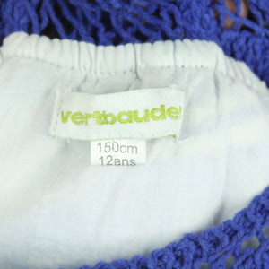 Second Hand VERTBAUDET Midikleid Gr. S weiß blau geblümt Kleid (*)