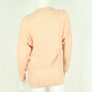 Vintage Cardigan Female Gr. L lachs uni Zopfmuster Strick