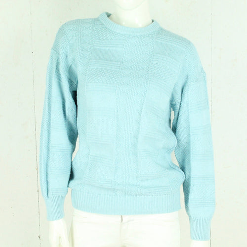 Vintage Pullover Female Gr. M blau uni Strick