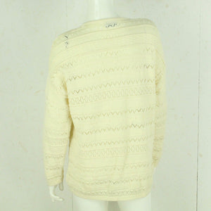 Vintage UNITED COLORS OF BENETTON Pullover Female Gr. S beige uni Lochmuster Strick