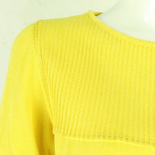 Laden Sie das Bild in den Galerie-Viewer, Vintage Pullover Female Gr. M gelb uni kurzarm Strick