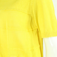Laden Sie das Bild in den Galerie-Viewer, Vintage Pullover Female Gr. M gelb uni kurzarm Strick