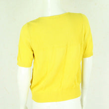 Laden Sie das Bild in den Galerie-Viewer, Vintage Pullover Female Gr. M gelb uni kurzarm Strick