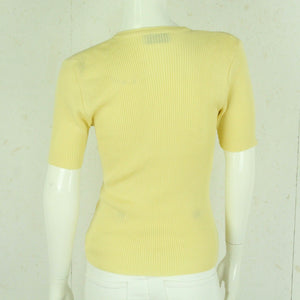 Vintage Pullover Female Gr. M gelb uni kurzarm Strick