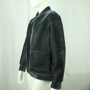 Second Hand ZARA Samtjacke Gr. M grau uni Samt Jacke (*)