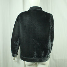 Laden Sie das Bild in den Galerie-Viewer, Second Hand ZARA Samtjacke Gr. M grau uni Samt Jacke (*)