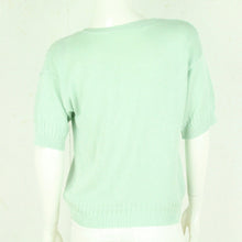 Laden Sie das Bild in den Galerie-Viewer, Vintage Pullover Female Gr. M mint Zopfmuster kurzarm Strick