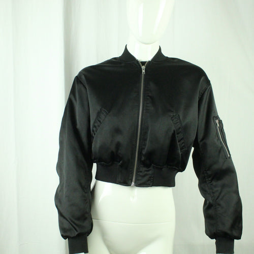 Second Hand STAY Bomberjacke Gr. S schwarz uni Jacke (*)