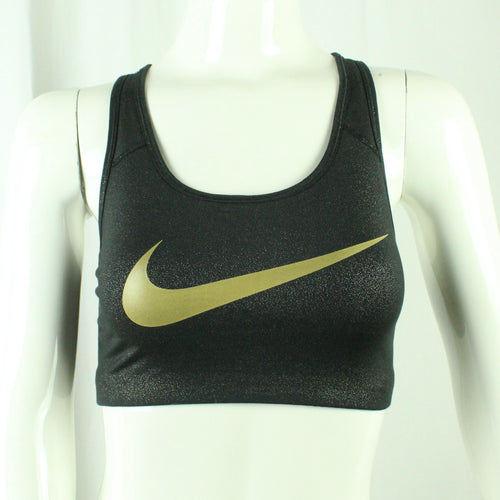 Second Hand NIKE Sporttop Gr. M schwarz gold Glitzer (*)