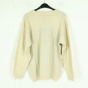 Vintage Pullover Gr. L beige mehrfarbig Crazy Pattern Strick