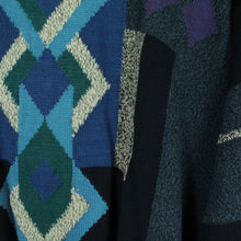 Laden Sie das Bild in den Galerie-Viewer, Vintage BAFFO Pullover mit Wolle Gr. L blau mehrfarbig Crazy Pattern Strick