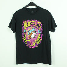 Laden Sie das Bild in den Galerie-Viewer, Second Hand BUC-EE&#39;S T-Shirt Gr. M schwarz mit Print und Backprint (*)