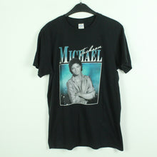 Laden Sie das Bild in den Galerie-Viewer, Vintage MICHAEL JACKSON T-Shirt / Bandshirt Gr. M schwarz mit Print (*)