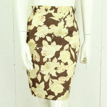 Laden Sie das Bild in den Galerie-Viewer, Vintage Rock Gr. S braun beige geblümt High Waist 