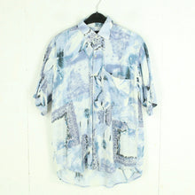Laden Sie das Bild in den Galerie-Viewer, Vintage 90s Hemd Gr. S bunt Crazy Pattern kurzarm
