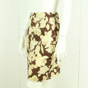 Vintage Rock Gr. S braun beige geblümt High Waist