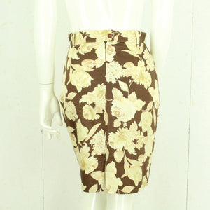 Vintage Rock Gr. S braun beige geblümt High Waist 