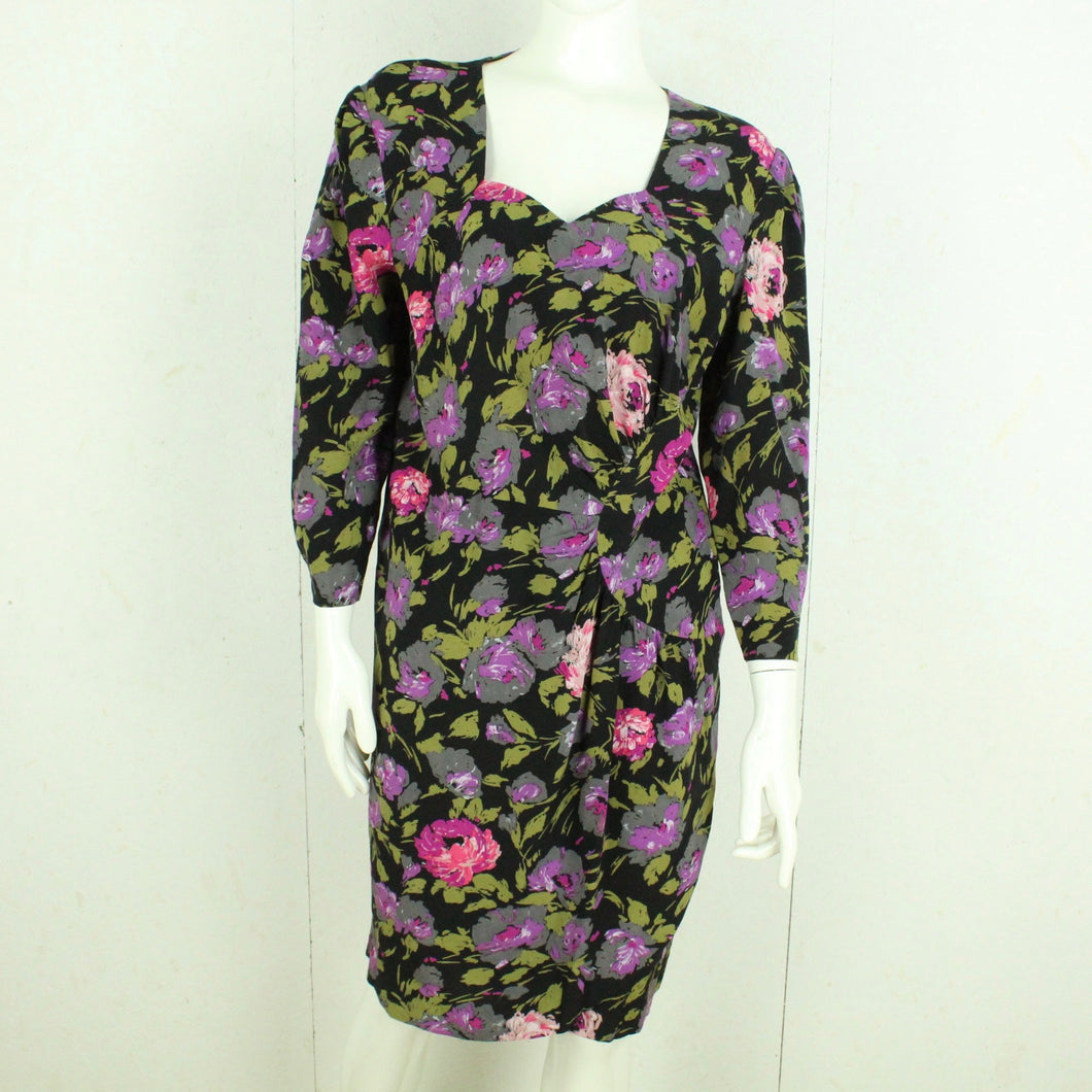 Vintage Kleid Gr. M bunt geblümt