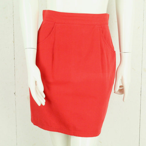 Vintage Minirock Gr. S rot uni High Waist Rock