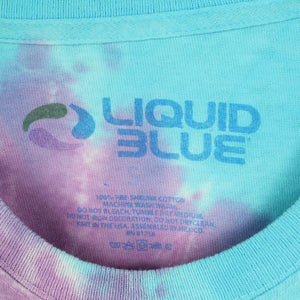 Vintage LIQUID BLUE Batik T-Shirt Gr. S bunt mit Print