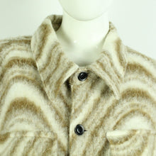 Laden Sie das Bild in den Galerie-Viewer, Second Hand ASOS Hemdjacke mit Wolle Gr. M beige braun gemustert Jacke (*)