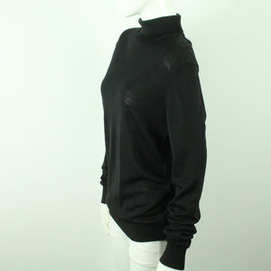 Second Hand MADS NORGAARD Pullover Gr. L schwarz uni Wolle  (*)