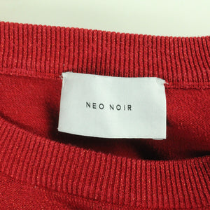 Second Hand NEO NOIR Pullover Gr. S mehrfarbig Blockstreifen Glitzer  (*)