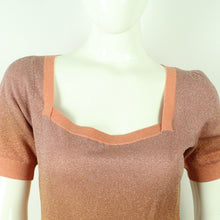 Laden Sie das Bild in den Galerie-Viewer, Second Hand BAUM UND PFERDGARTEN Pullover Gr. L apricot gold metallic kurzarm (*)
