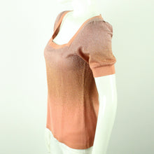 Laden Sie das Bild in den Galerie-Viewer, Second Hand BAUM UND PFERDGARTEN Pullover Gr. L apricot gold metallic kurzarm (*)