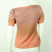 Laden Sie das Bild in den Galerie-Viewer, Second Hand BAUM UND PFERDGARTEN Pullover Gr. L apricot gold metallic kurzarm (*)