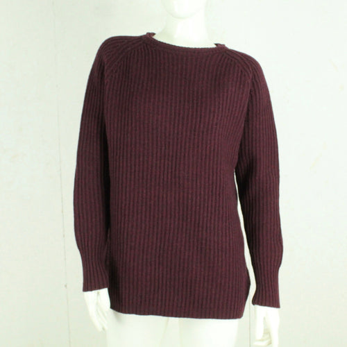 Second Hand WOOD WOOD Wollpullover Gr. M burgunderrot uni Wolle Pullover (*)
