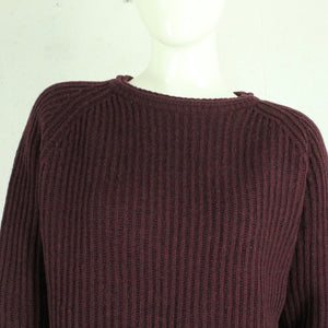 Second Hand WOOD WOOD Wollpullover Gr. M burgunderrot uni Wolle Pullover (*)