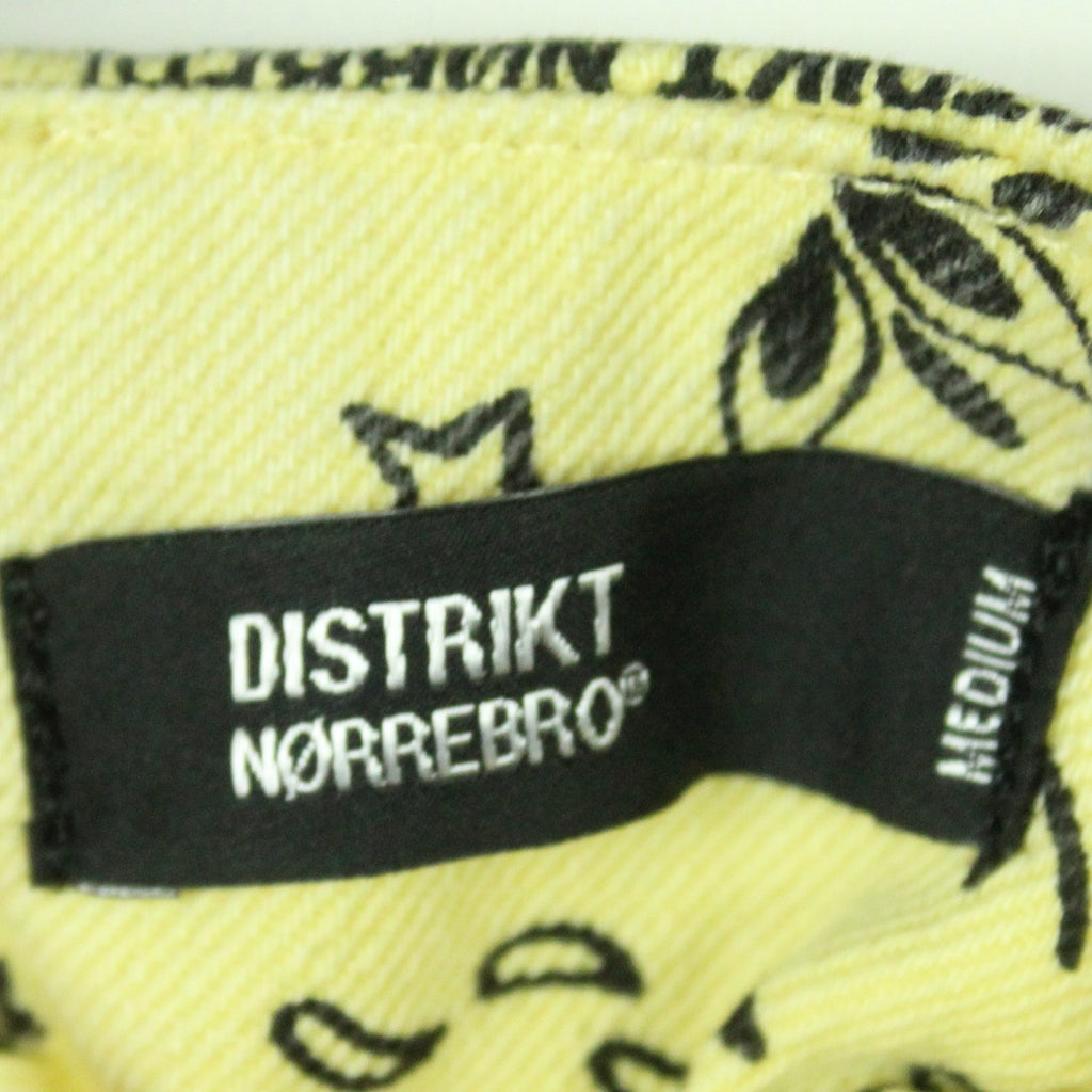 Second Hand DISTRIKT NORREBRO Rock Gr. M gelb schwarz abstraktes Paisley Muster (*)