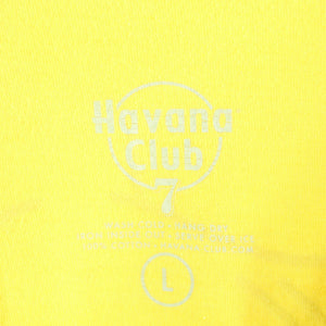 Second Hand HAVANA CLUB T-Shirt Gr. L gelb mit Backprint (*)