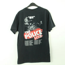 Laden Sie das Bild in den Galerie-Viewer, Vintage THE POLICE T-Shirt / Bandshirt Gr. M schwarz mit Print und Backprint (*)