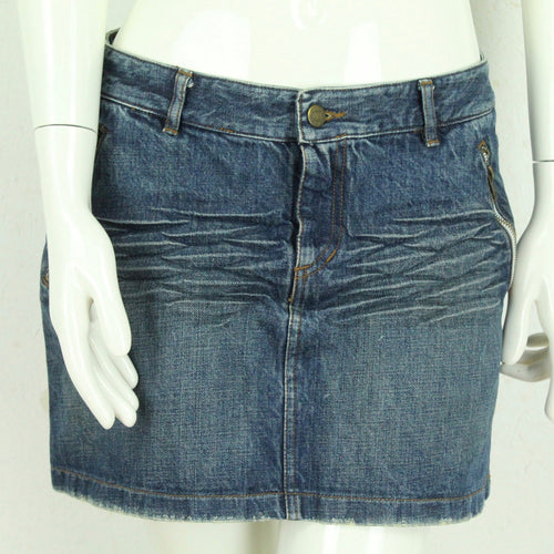 Second Hand COMPTOIR DES COTONNIERS Jeansrock Gr. 42 blau uni Minirock Y2K (*)