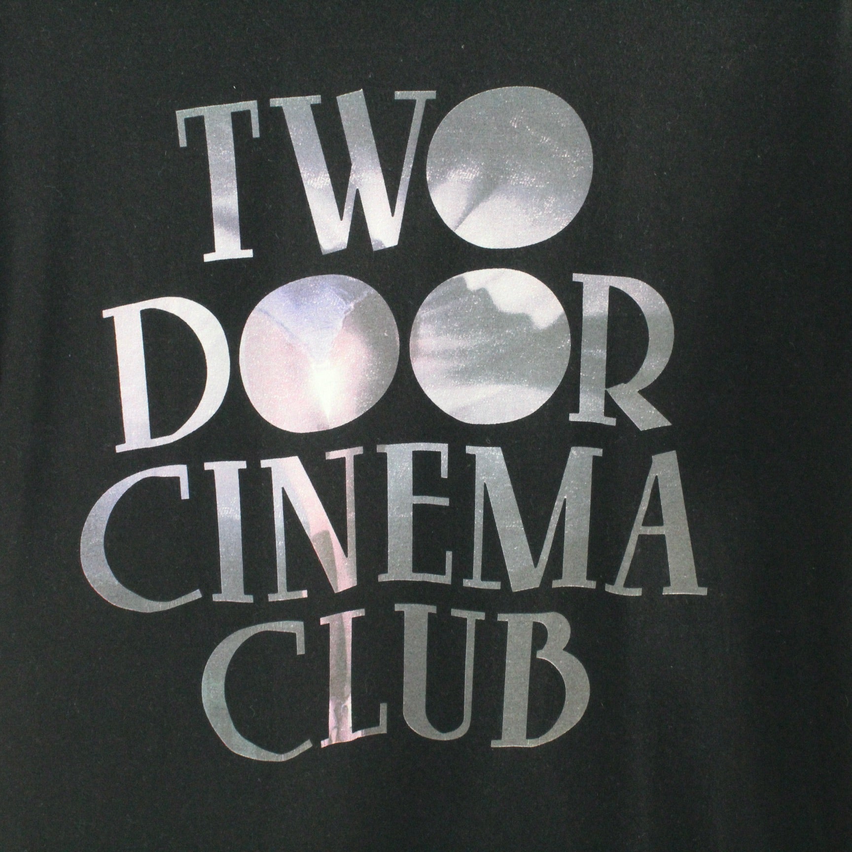 Vintage TWO DOOR CINEMA CLUB T-Shirt / Bandshirt Gr. M schwarz mit Print und Backprint (*)