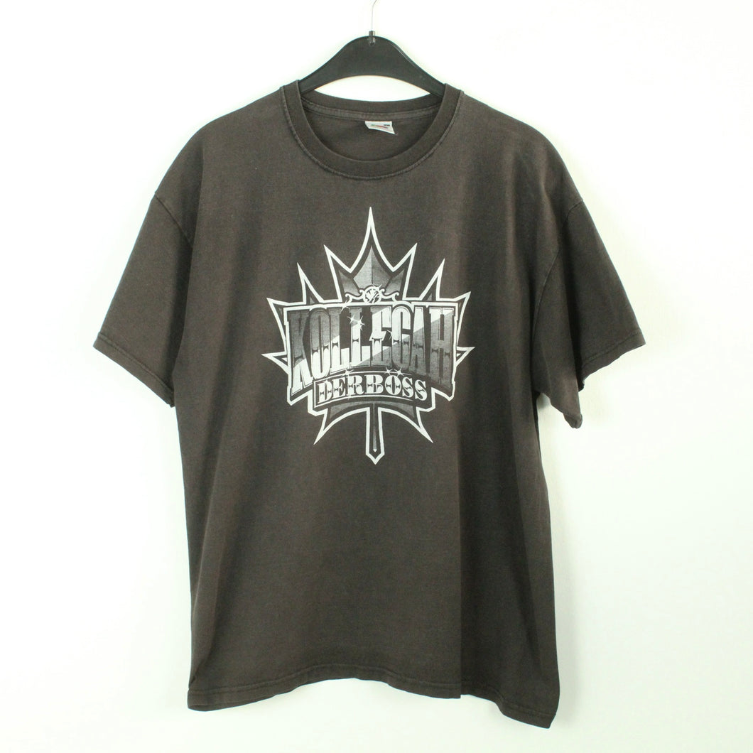 Vintage KOLLEGAH DER BOSS T-Shirt / Bandshirt Gr. L schwarz mit Print (*)