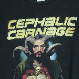 Vintage CEPHALIC CARNAGE T-Shirt Gr. S blau mit Print