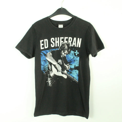 Vintage ED SHEERAN T-Shirt / Bandshirt Gr. S schwarz mit Print und Backprint DIVIDE TOUR (*)