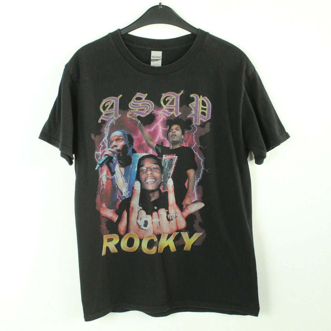 Vintage ASAP ROCKY T-Shirt / Bandshirt Gr. M schwarz mit Print (*)