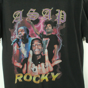 Vintage ASAP ROCKY T-Shirt / Bandshirt Gr. M schwarz mit Print (*)